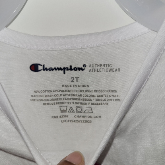 Champion 3pc Activewear Set Girls Toddler Size 2T (White- Purple-Pink) NWT - Picture 4 of 15